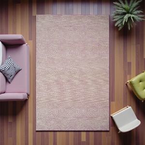 Alfombra de Lana Hecha a Mano con Diseño Abstracto, Base de Látex Ecológica, Color Lavanda Pastel Suave para Sala de Estar y Dormitorio - Product Image 5