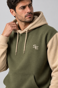 Sudadera con Capucha Moderna para Hombre, 100% Algodón, Dos Tonos, Ecológica, Corte Regular, Estilo Urbano, Personalizable con Marca - Product Image 4