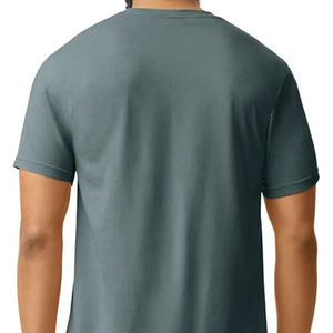 T-shirts pour hommes à col en V, prix bas, haute qualité, 100% coton, logo sur le devant, couleur personnalisée, respirant, séchage rapide, décontracté - Product Image 3