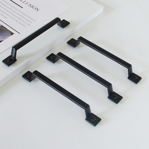 High Quality Contemporary Matte <b>Black</b> Zinc Alloy Square Bar Cabinet Handle Minimalist Hardware for Kitchen Bathroom Dining Room - Product Image 3