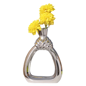 High Quality Aluminium Flower Vase With White Color Finished For Tabletop Home Decor Metal Flower Vase For <b>Table</b> Decoration - Product Image 2