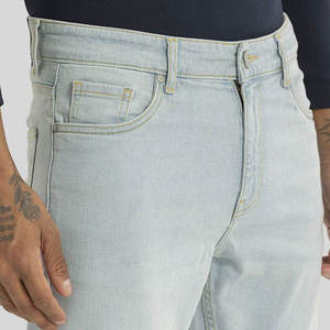 Pantalones Vaqueros de Mezclilla para Hombre de Primera Calidad, Corte Moderno Ajustado, Elásticos, Transpirables, Ligeros, Estilo Urbano, Clásicos Azules para Invierno y Primavera - Product Image 2