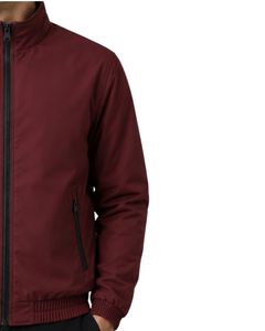 Custom Maroon <b>Men</b> <b>Lightweight</b> Bomber <b>Jacket</b> Full Zip Casual Windbreaker Stand Collar Autumn Streetwear Fashion Coat Outerwear - Product Image 4