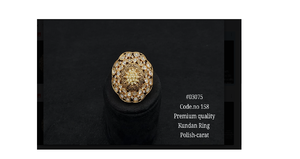 Broche plaquée or avec motif floral Kundan, centre en rubis et perles d'imitation, accessoire de bijouterie pour femme pour les soirées - Product Image 3