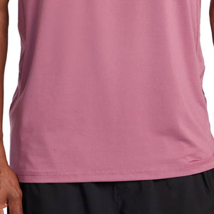 Men's Solid <b>Pink</b> O-Neck Sleeveless Tank <b>Top</b> Breathable Nonwoven Eco-Friendly Quick Dry Casual Workout Shirt with Button - Product Image 2
