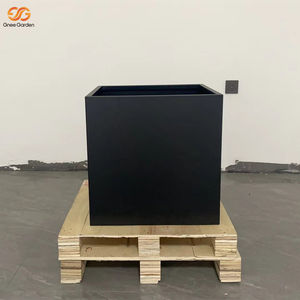 Jardinera Cuadrada de Acero Negro de 26 Pulgadas, Ecológica, Duradera, Resistente a la Oxidación, para Uso Doméstico y Comercial - Product Image 3