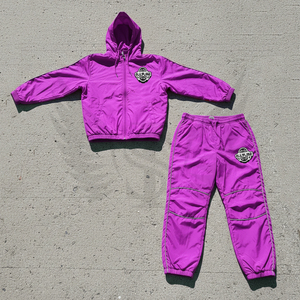 Custom Windbreaker Outfits Nylon Tracksuit Sport <b>Jacket</b> Hoodies Track Zip up Windbreaker Baggy Pants Sets Tracksuits for Men - Product Image 5