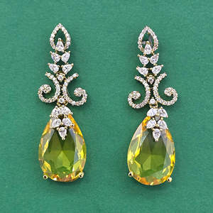 Pendientes Clásicos de Circonia Cúbica con Baño de Mehndi, Joyería de Lujo 443957 - Product Image 5