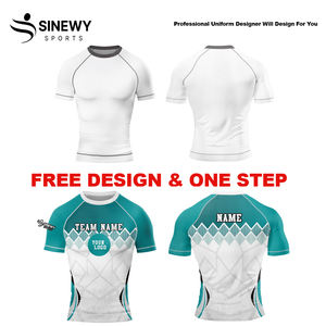 Maillots de surf à manches courtes sur mesure, protection UPF50+, séchage rapide, respirants, vêtements de sport de haute qualité, performance optimale - Product Image 5