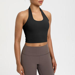 เสื้อกล้ามออกกำลังกายสำหรับผู้หญิง เสื้อกล้ามมีบราในตัว เสื้อกล้ามโยคะแบบ Racerback เสื้อกล้ามโยคะแบบไม่มีแขน เสื้อวิ่งโยคะ - Product Image 4