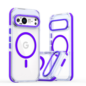 Étui de téléphone transparent en TPU PC pour Google Pixel avec anneau magnétique et prise en charge de la charge sans fil - Product Image 5