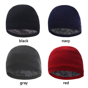 Unisex Acrylic Beanie Hat Solid Color Knit Breathable & Waterproof <b>Winter</b> <b>Cap</b> 56-58CM Outdoor Y2K Casual Style Adult Headwear - Product Image 1