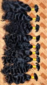 Cabello Virgen Hindú Ondulado para Trenzas, a Granel, Sin Químicos, Negro Natural, de Proveedor - Product Image 2