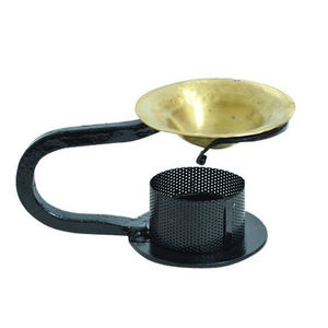 Black Metal Perfume Lamp Aromatherapy <b>Diffuser</b> <b>Tea</b> Light Holder All-Season Use for Bedroom and Bathroom Fragrance - Product Image 4