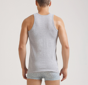 Wholesale Cheap Polyester Soft 2x2 Knit Rib <b>Mens</b> Singlet tank <b>Vests</b> Zip Bag <b>Men's</b> Ribbed Plain <b>White</b> tank Tops - Product Image 6