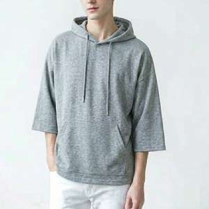 Haut unisexe en molleton numérique à logo personnalisé, coupe ajustée, manches régulières, épaules tombantes, style streetwear, avec poche kangourou, collection automne BD - Product Image 6