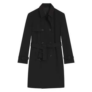 Abrigo largo transpirable para hombre con bolsillos decorativos, abrigo de tela para actividades al aire libre para adultos, gabardina de algodón con cinturón para hombre - Product Image 5