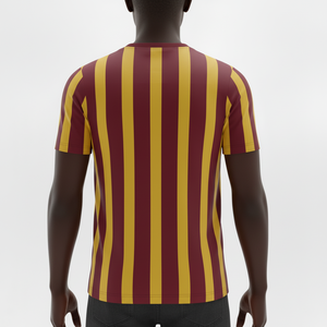 Maillot de football personnalisé gratuit pour adultes, 100 % polyester, col montant, logo imprimé par transfert thermique sur le devant, unisexe, maillot OEM - Product Image 3