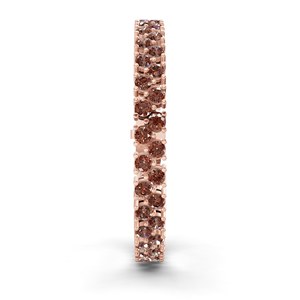 Bracelet tennis Isidora en or blanc 10 carats avec double rangée de diamants de laboratoire bruns (3 carats) Tw. Bracelets et joncs en diamants à la mode - Product Image 5
