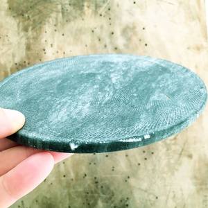 Sous-verre décoratif rond vintage en marbre noir, accent en pierre naturelle pour la décoration intérieure - Product Image 6