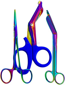 Ciseaux de Lister en titane multicolore, hémostatiques droits, pour traumatologie EMT, chirurgicaux, de premiers secours, de classe II, manuels - Product Image 6