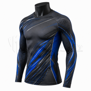 Vente en gros de chemises de compression à manches longues pour hommes, personnalisées, OEM, vêtements de sport athlétiques, vêtements d'entraînement MMA, vêtements de fitness - Product Image 3