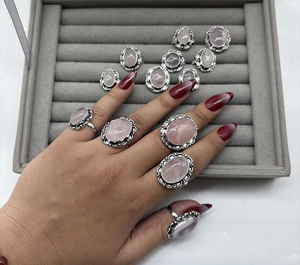 Natural Rose Quartz <b>Ring</b> Handmade Gemstone <b>Ring</b> Trendy Designer Luxury Quartz <b>Ring</b> Statement Gemstone <b>Ring</b> - Product Image 1