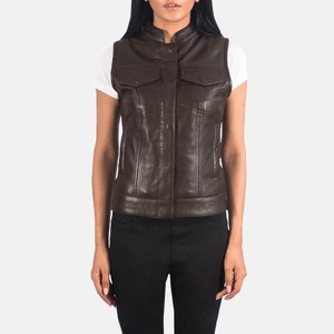 Gilet en cuir marron Rayne Moto pour homme – Veste sans manches élégante de motard de qualité supérieure - Product Image 3