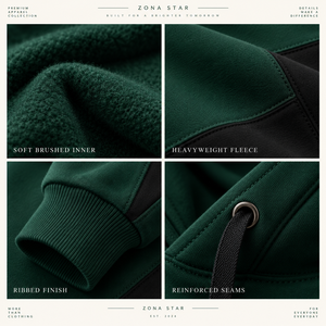 Sudadera con Capucha Personalizada para Hombre, Sudadera con Capucha de Forro Polar Verde, Bolsillo Frontal Tipo Canguro, Corte Regular, Venta al por Mayor, Ropa Casual de Invierno, OEM - Product Image 5