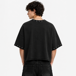 Camiseta personalizada de cuello redondo, corte holgado, 100% algodón jersey, estilo vintage, estampada con gráfico, para unisex. - Product Image 5