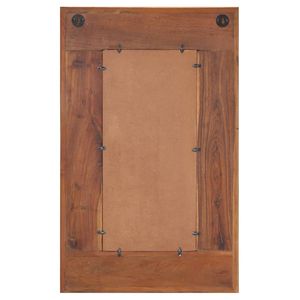 Specchio decorativo in legno massello di recupero in colori misti con vetro di medie dimensioni - Product Image 3