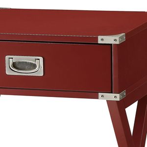 Comodino rosso con 1 cassetto - Product Image 5