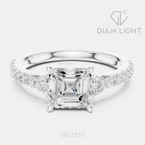 1.50CT Asscher Cut Wedding <b>Ring</b> Fine Jewelry IGI Certified 14KT White Gold Lab Grown Diamond Engagement <b>Ring</b> - Product Image 1