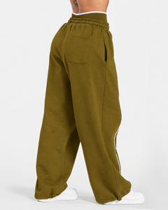 Wholesale <b>Women</b> Contrastline Zip <b>Jacket</b> Tracksuit Set Casual Two Piece Outfit Relaxed Fit Wide Leg Pants Matching Clothing - Product Image 6