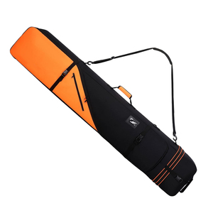 Custom Travel Rolling Double <b>Ski</b> & Snowboard Bag with Wheels Padded Waterproof Polyester Professional Men's Outdoor Use - Product Image 1