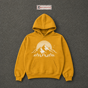 Sweat-shirt à capuche graphique Gold Mountain, coupe oversize, unisexe, streetwear d'hiver, haut décontracté à capuche, vente en gros, vêtements de mode - Product Image 5