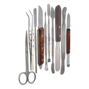 10x Suministros de Laboratorio Dental: Juego de Herramientas de Acero Inoxidable para Modelar Cera, Espátulas de Mezcla, Cuchillos para Cera y Alginato, Kit para Odontólogos - Product Image 1