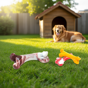 Jouet à mâcher pour chien Yommy TPR en forme d'os simulé 12,5 cm - Product Image 3