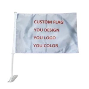 Bandera Personalizada para Automóvil, Rectangular, de Poliéster, Impresa Digitalmente, Duradera, para Uso Promocional - Product Image 1