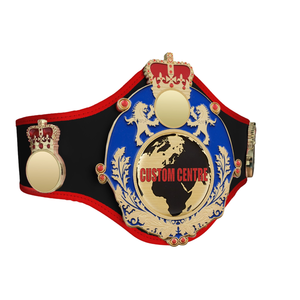 Cinturón del Campeonato Mundial de la WWE con Corona Dorada y Emblema de Globo, Cinturón de Cuero Rojo y Negro de Primera Calidad para Eventos Deportivos - Product Image 2