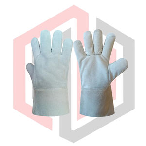 Guantes de Trabajo de Cuero Vacuno para Trabajadores de Almacén - Guantes de Seguridad Antiestáticos y Resistentes a Desgarros - Product Image 1