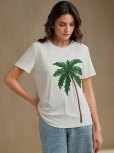 Nueva Blusa de Moda de Manga Larga con Cuello de Muñeca con Volantes y Pedrería, Camisa Holgada de Color Sólido para Primavera y Otoño para Mujer, 5 Piezas - Product Image 2