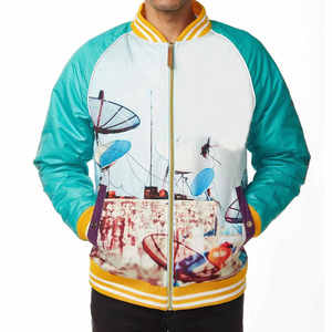 Chaqueta Bomber de Manga Larga con Logotipo Personalizado para Hombre, Venta Especial, Etiqueta Privada, Transpirable, Chaquetas Bomber con Impresión 3D para Hombre - Product Image 3
