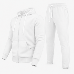 Premium Men Cotton <b>Polyester</b> <b>Hoodie</b> and Sweatpants Set Lightweight Athletic Tracksuit Sports Apparel - Product Image 4