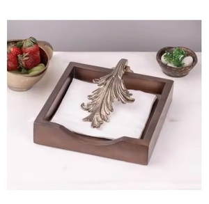 <b>Tabletop</b> Decor Metal Napkin Holder Hot Selling Metal Brass Kitchen <b>Storage</b> Tissue Paper Dispenser Direct From Manufacturer - Product Image 6