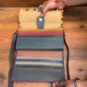 Sacs à main d'embrayage de soirée à la mode pour femmes en cuir recyclé coloré sous les bras sac à main mignon cartables bandoulière sac à main portefeuilles - Product Image 6