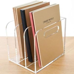 Home magazine candy office literature holder acrylic print holder transparent organizer stand modern acrylic decor magazine - Product Image 2