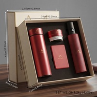 Coffret Cadeau d'Affaires Premium 4-en-1 : Tasse Thermos Intelligente, Batterie Externe, Parapluie Automatique et Ensemble Haut-parleur Bluetooth dans son Emballage