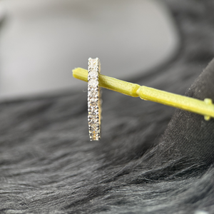 14K Yellow Gold Round Cut Lab Grown Diamond Eternity Wedding Band IGI Certified Full Eternity Stackable Ring - Product Image 3