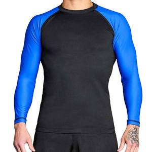 Custom Logo Boxing Rash Guard <b>Men</b> Sublimation Printed Spandex Stretch <b>Compression</b> <b>Shirts</b> Breathable Quick Dry Gym Rash guard OEM - Product Image 5